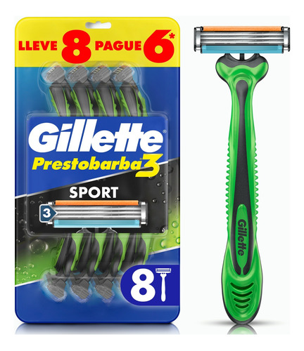 Máquinas Afeitar Gillette Prestobarba3 Sensitive Desechable 