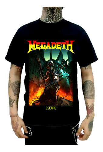 Playera Megadeth Banda Thrash Metal Escape