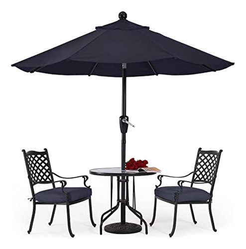 Durable Patio Umbrellas 9' Navy Blue