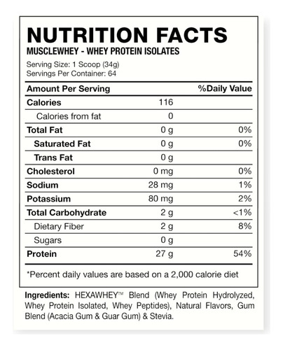 Proteina Oxy 7 Whey Protein 5lbs 67 Sv - Hexacore