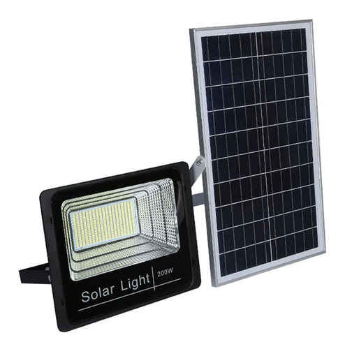 Foco Solar Led 200w Sensor Panel Patio Jardin Calle Exterior