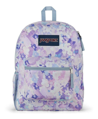 Mochila Jansport Cross Town Morado Js0a47lw7t7 Color Lila Diseño De La Tela Estampado