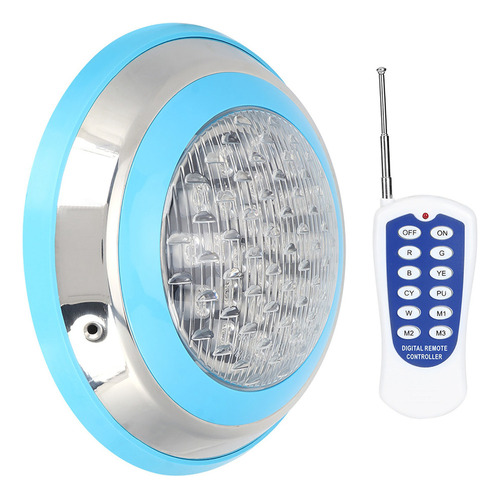 Luz Subacuática De 24 W Ac, 12 V, 24 Led, Control Remoto A P