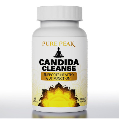 Pure Peak Candida Cleanse Soporte Intestinal Y Colon 60 Pzas Sabor Sin Sabor