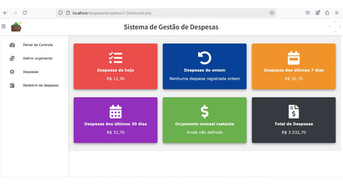 Sistema De Gerenciamento De Despesas Em Php