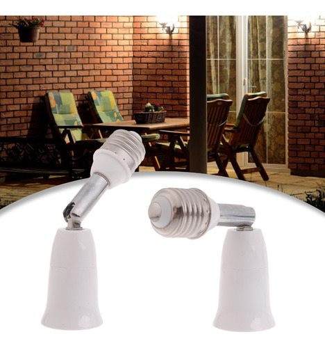 Adaptador Extensor De Enchufe De Luz E27 Ajustable 180 Grado