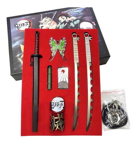 Demon Slayer Kimetsu No Yaiba Set Accesorios Armas