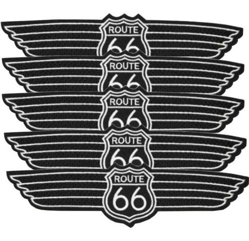 Usa Route66 Adhesivo Para Chamarras, Mxrue-005, 5 Parches, R