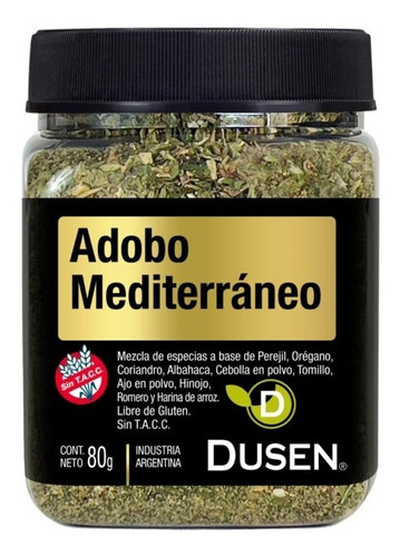 Adobo Mediterráneo Dusen X80gr Kosher - Dw