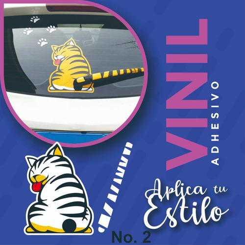 Stiker Para Automovil Mascota Gato O Perro
