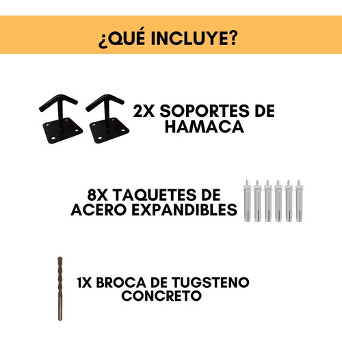Hamaqueros Soporte Para Hamacas Con Kit Instalación Full