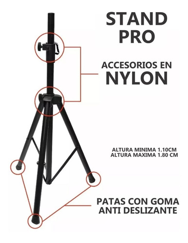 Base Trípode Para Cabina De Sonido Ajustes Plasticos