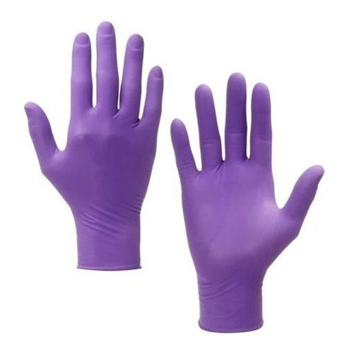 Imagen 2 de 2 de Guantes De Nitrilo Lavanda Descartables X 100 Unidades