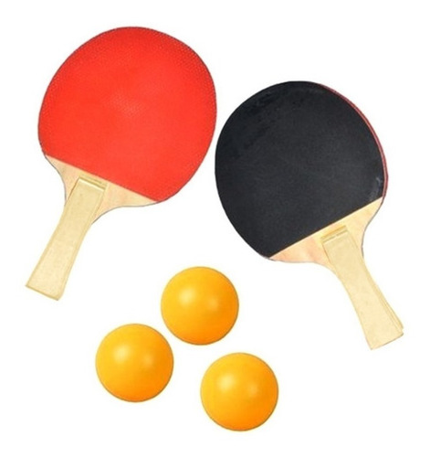 Set Paletas De Ping Pong Con 3 Pelotas 