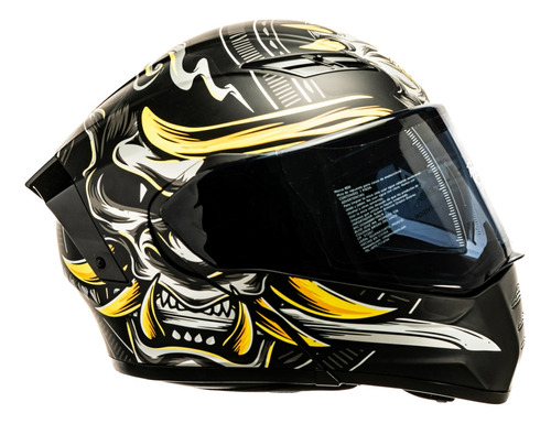 Casco Estelar Samurai Ng Abatible Para Moto Con Luz Stop Kov