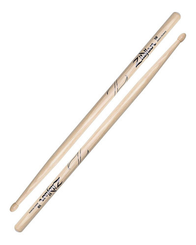 Par De Baquetas Zildjian 5b Punta/madera Hickory Z5b Color Natural