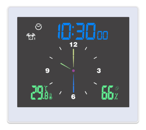 Reloj Digital De Baño Impermeable A Temperatura Y Humedad