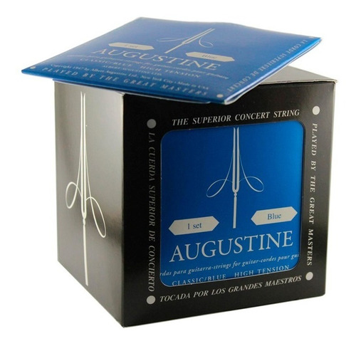 Encordoamento Augustine Classic Blue Violão Nylon Alta