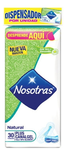 Toallas Nosotras Natural Plus - Unid - Unidad A $19