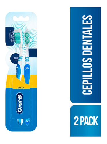 Cepillo Dental Oral B Complete Limpieza Profunda Medio X 2un