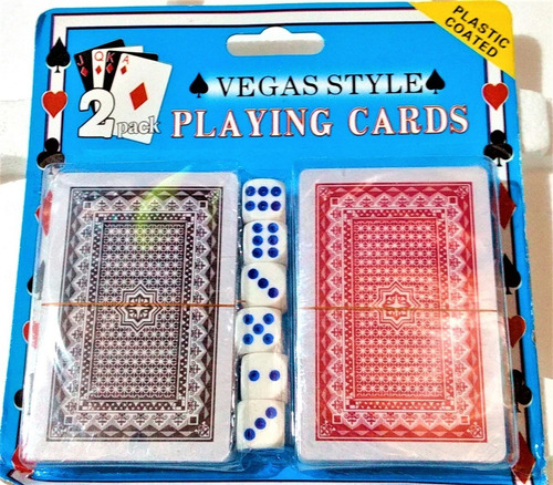 Cartas Barajas Poker 100% Plastico + 6 Dados