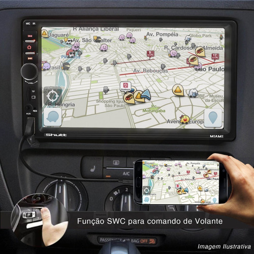 Mp5 Player 2 Din Bluetooth Usb Espelhamento Sd Miami Shutt