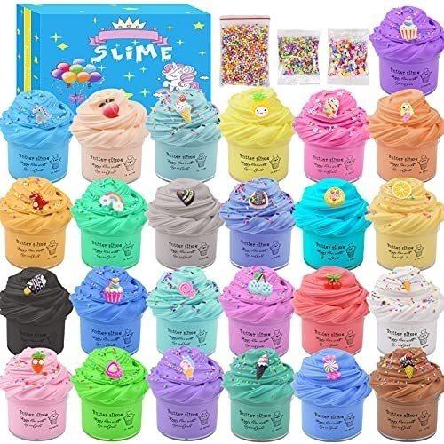 Paquete De 25 Slimes Diseño Cupcakes De Colores Para Niños