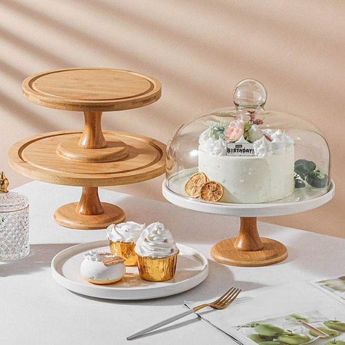 Soporte Nórdico Para Tartas, Cubierta De Cristal, Bandeja