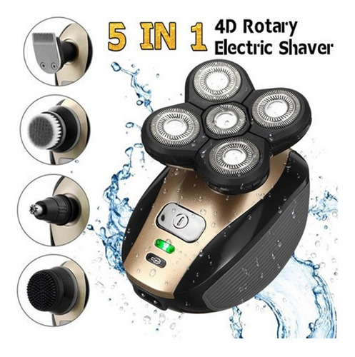 Afeitadora Rotativa Eléctrica 5 En 1 4d Carec Head Shaver U