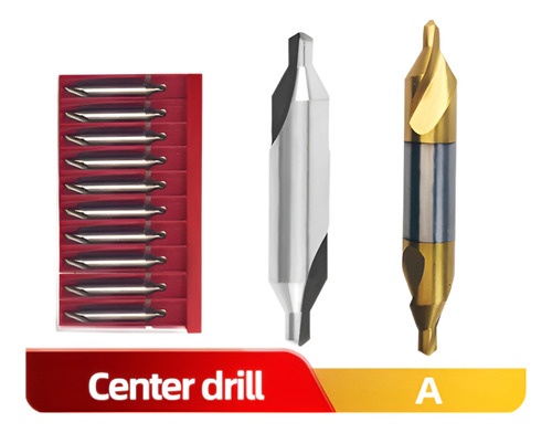 Broca De Centros 60° Hss 2.5mm Con Recubrimiento Tin (10pc)