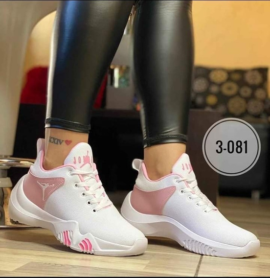 tenis jordan mujer blancos