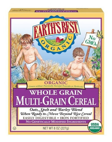 Earth's Best Cereal De Avena Organico Bebés 227g *importado*