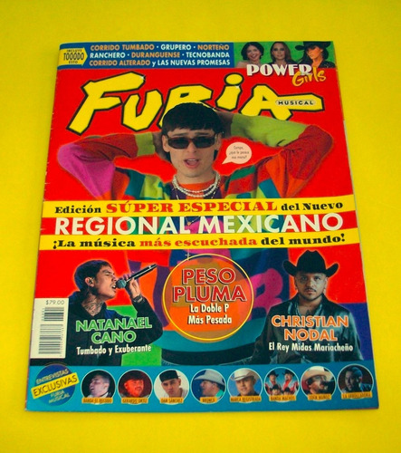 Peso Pluma Natanael Cano Revista Furia Selena Los Temerarios