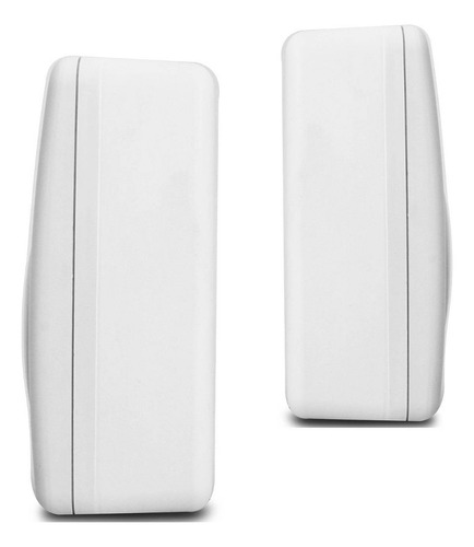 Kit Amplificador 120w Som Ambiente + 2 Caixas Parede Branca