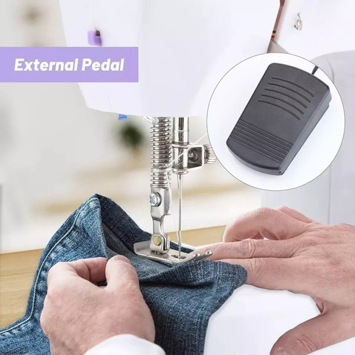 Mini Maquina De Coser Portátil Eléctrica Con Pedal