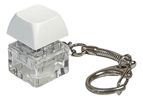 4 Teclado Fidget Chaveiro Mosquetão Clipe Portátil Branco