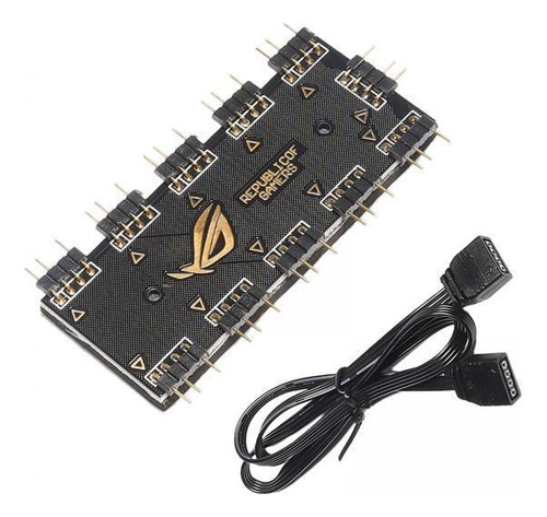5 Ventilador De Computadora Rgb Hub Placa Base De 10 5v