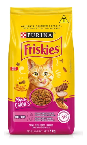 Ração Friskies Mix De Carnes Gatos Adulto 3kg