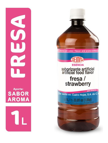 Esencia De Fresa 1lt Deiman, Sabor Y Aroma