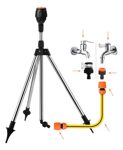 Aspersor Giratorio Automático For Riego Con Trípode 360
