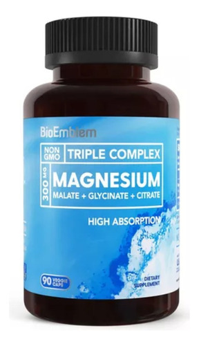 Magnesio Complex 300 Mg Glicinato Malato Citrato 90 Cap