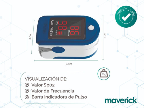 Imagen 4 de 8 de Kit Oximetro + Termometro Infrarrojo Maverick Envío Gratis