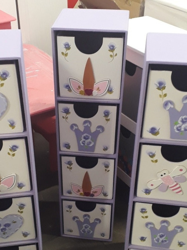 Cajoneras Organizador Infantil De 4 Cajones Mueble Juguetero