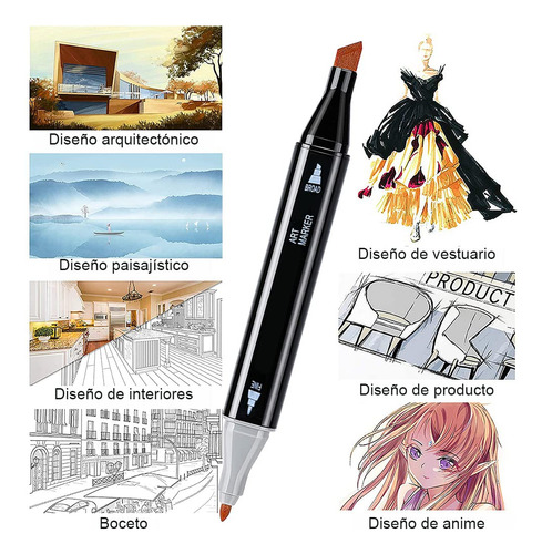 Pack 30 Colores Marcadores Doble Punta Plumones Touch Ohuhu