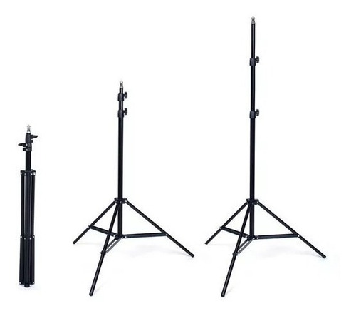 Kit Sombrinha Dourada Rebatedora + Suporte De Flash E Tripé 2m