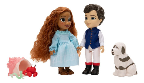 Set Muñeca Disney La Sirenita Ariel Y Eric Petite