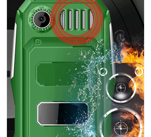 Teléfono Móvil Celular De Uso Rudo, Linterna, 1.8 Pulgadas