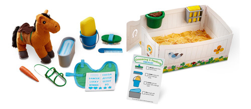 Melissa & Doug Set De Juego De Cuidado De Caballos Para