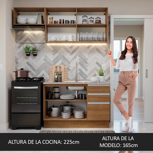 Cocina Integral 180cmglamy Madesa 09