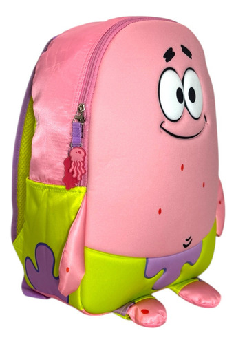 Kit Mochila Patricio Estrella Lonchera Lapicera Original Rosa Rosa